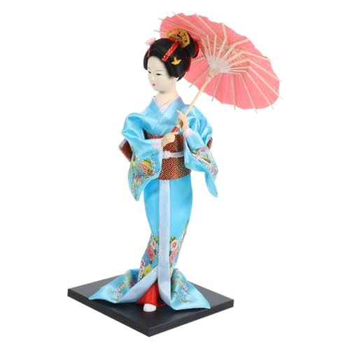 ABOOFAN Japanische Handgefertigte Puppen Bausatz Kimono-Figur Realistische Puppen Miniatur Junge Puppe Mädchen Kimono-Geisha-Puppe Traditionelle Puppe Anzeige Dame Colorful Stoff von ABOOFAN