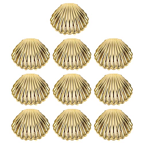 ABOOFAN Muschel Behälter 10Pcs Muschel Schokonboxen Muschel Party Favorin Beh?lter Clam Treat Holds Schokoladenschokolade für Geburtstag Babyparty Dekorationen Golden Gastgeschenk Box von ABOOFAN