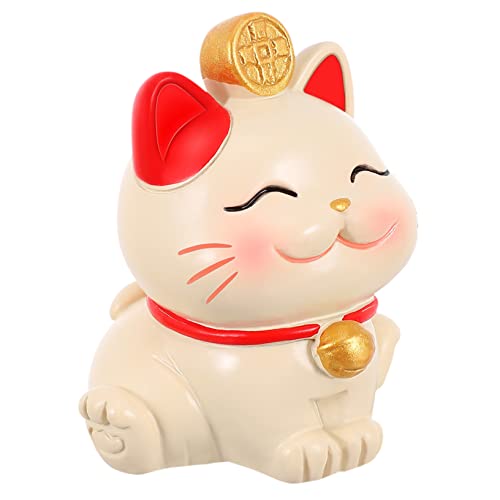 ABOOFAN Ornament Haustier Tischdekoration Japanische Katzenfigur Mini Katzenfiguren Feng Shui Ornament Kätzchen Kuchendekoration Auto Armaturenbrett Tier Mini Katzenstatue von ABOOFAN