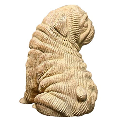 ABOOFAN Shar-pei-verzierung Home-Desktop- Hundewelpenskulptur Miniatur-Tier-Ornament Heimdekoration Miniatur-hundemodelle Mini-tierfigur Tischdekoration Für Hunde Goldene Phoebe von ABOOFAN