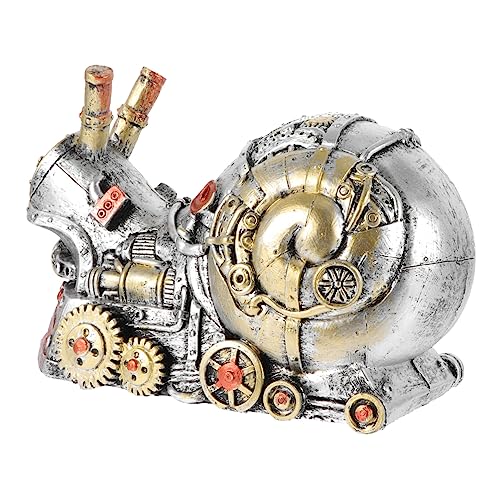 ABOOFAN Steampunk-Ornamente zappeln dekorative Kästen Müll Dekorationen Kunst bürodeko büro Dekoration Schneckenornament The Craft bücherregal Punk-Schnecken- Schneckenspielzeug Harz von ABOOFAN