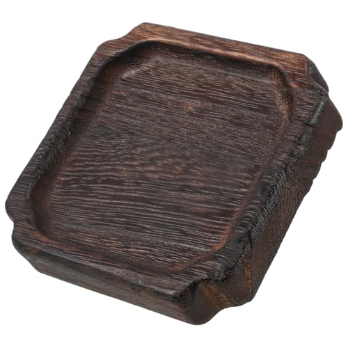 ABOOFAN Vintage Teetablett Essenstabletts Dekoratives Serviertablett Holzplatten Teetablett Aus Holz Kleines Couchtischtablett Vorspeisentablett Schreibtischablagen Hölzern Dark Brown von ABOOFAN