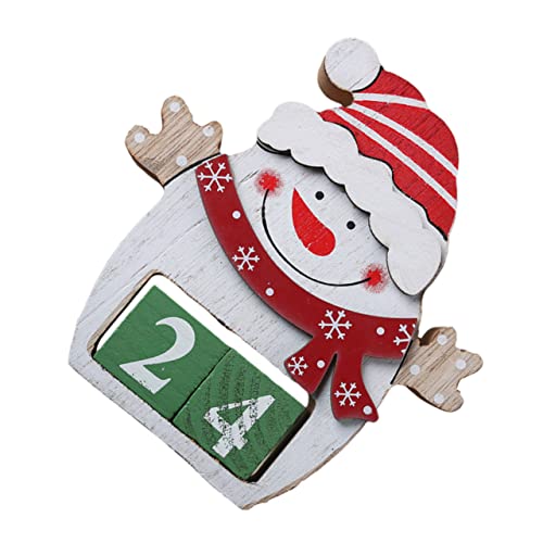 ABOOFAN weihnachtskalender house decoration snowman decoration große weihnachtswichtel Weihnachts Adventskalender 2022 Elch- Schmink Adventskalender Kalender aus Holz Hölzern von ABOOFAN