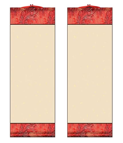 ABSJDFD Blank Hanging Scroll, Set of 2/3 Blank Painting Scroll Chinese Calligraphy Chinese Paper Scrolls for Painting Calligraphy Art(#1,55x110cm) von ABSJDFD