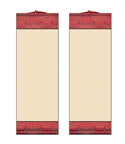 ABSJDFD Blank Hanging Scroll, Set of 2/3 Blank Painting Scroll Chinese Calligraphy Chinese Paper Scrolls for Painting Calligraphy Art(#2,32x95cm) von ABSJDFD