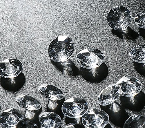 ABSOFINE Deco Diamonds 12mm 500g,Ungefähr 1500pcs farblos Funkelnde Diamanten Kristall Streusteine ​​Deko Edelsteine ​​Kristalldiamanten von ABSOFINE