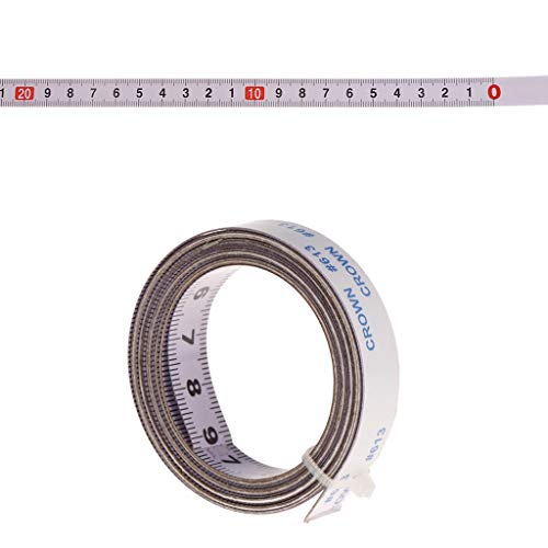 Kieferselbstklebendes Maßband von links nach rechts, von rechts nach links, 1/2m (2m, von rechts nach links) in der Mitte beider Seiten von ABenxxou