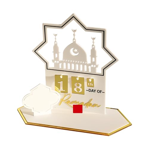 ACAREY Ramadan Kalender, Ramadan Eid Mubarak Dekoration DIY Ramadan Countdown-Kalender Ornament Gebet Ramadan Mubarak Deko Wohnzimmer Tischdeko Ramadan Geschenke für Kinder (C) von ACAREY