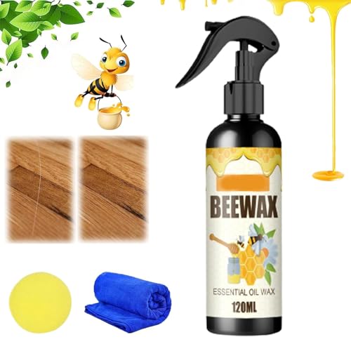 Beeswax Spray Cleaner, Natural Beeswax Spray, Natürliches Mikromolekül-Bienenwachsspray, Möbelpflege Bienenwachsfür geöltes/gewachstes Parkett (1PC) von ACAREY