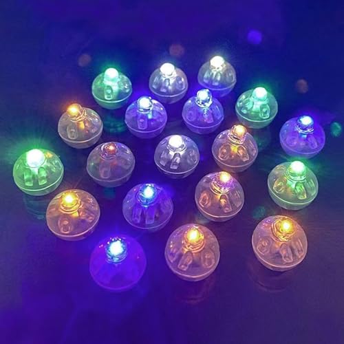 LED Ballonlichter, LED Ballons Lichter Silvester Deko Mini Bunte Runde Led Ballons Lichter LED Laternenlichter Party Luftballon Lichter Dekoration für Hochzeit, Neujahr, Geburtstag (20 Stück Bunt) von ACAREY