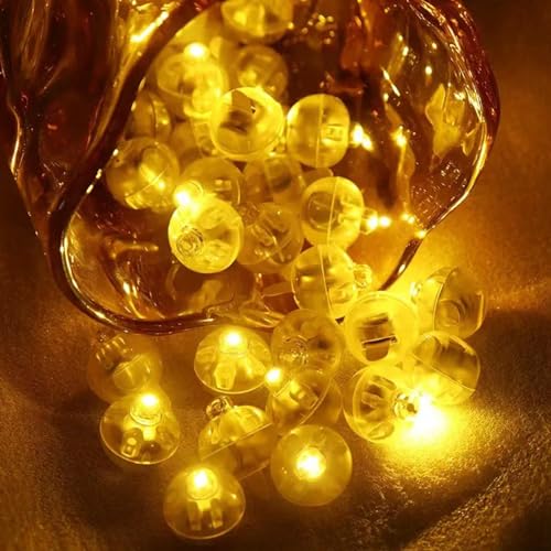 LED Ballonlichter, LED Ballons Lichter Silvester Deko Mini Bunte Runde Led Ballons Lichter LED Laternenlichter Party Luftballon Lichter Dekoration für Hochzeit, Neujahr, Geburtstag (20 Stück Warm) von ACAREY