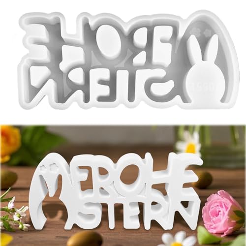 Silikonformen Gießformen Ostern, Frühlingsdeko Silikonform Osterhase Gießform, Frühling Ostern Silikonformen Deko, Ostern Gipsform Hase Giessform Silikon für DIY Handwerk Tischdeko (A) von ACAREY