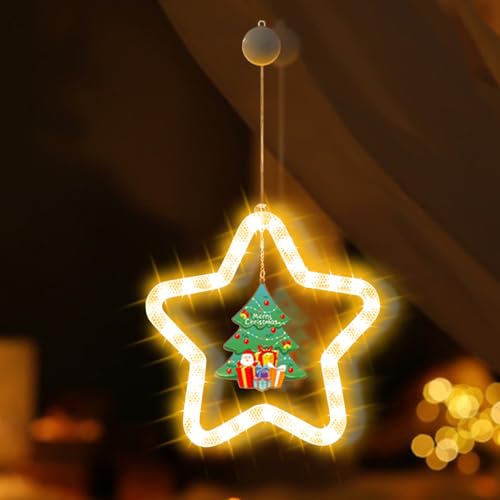 Weihnachtsdeko LED Sterne Weihnachtsbeleuchtung Groß 28cm 2Stück Weihnachtsdeko Fenster Lichterkette Batteriebetriebene, Dynamisch Fließender Blitz Weihnachtsstern Innen Für Weihnachten Party (C) von ACAREY