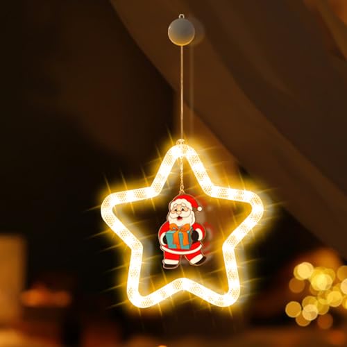 Weihnachtsdeko LED Sterne Weihnachtsbeleuchtung Groß 28cm 2Stück Weihnachtsdeko Fenster Lichterkette Batteriebetriebene, Dynamisch Fließender Blitz Weihnachtsstern Innen Für Weihnachten Party (D) von ACAREY