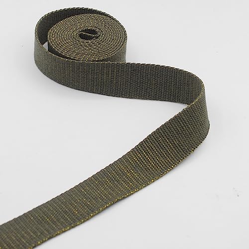 LEDUC Gurtband, 5 m, Baumwolle, schwer, dick, Khaki (35), 3 cm von ACCESSOIRES LEDUC