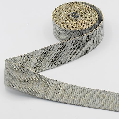 LEDUC Gurtband, 5 m, goldfarben, schwere Baumwolle, Grau (49), 3 cm von ACCESSOIRES LEDUC