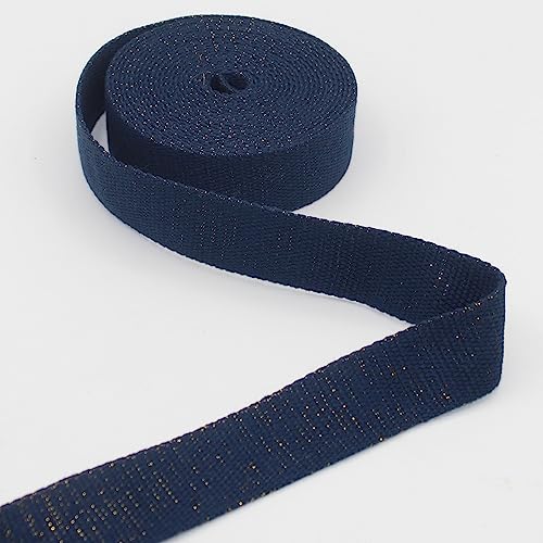 LEDUC Gurtband, 5 m, goldfarben, schwere Baumwolle, Marineblau (07), 3 cm von ACCESSOIRES LEDUC