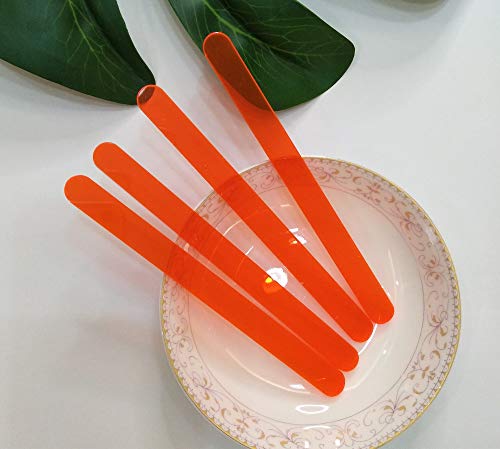 30 wiederverwendbare Acryl-Kuchensticks, Neon-Acryl-Eis am Stiel zum Backen zu Hause, gesunde Snacks, DIY-Eis, Kuchen, Süßigkeiten (Neonorange, 11,9 cm) von ACFENG