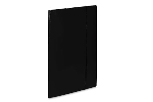 ELASTIC FOLDER GLOSSY CARDBOARD A4 350 GRAMS BLACK von ACI