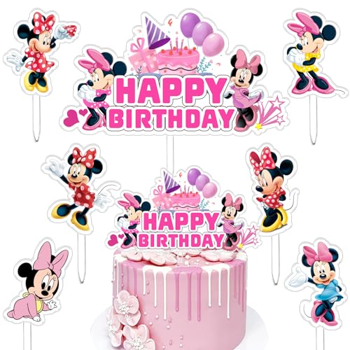 7 Pcs Mouse Torten Deko, Mouse Geburtstagsdeko Torte, Mouse Geburtstagsdeko Kuchen, Mouse Cake Topper, Mouse Cupcake Deko, Maus Geburtstag Deko Torte, Maus Kuchen Deko, Mouse Cake Decoration von ACIRIHO