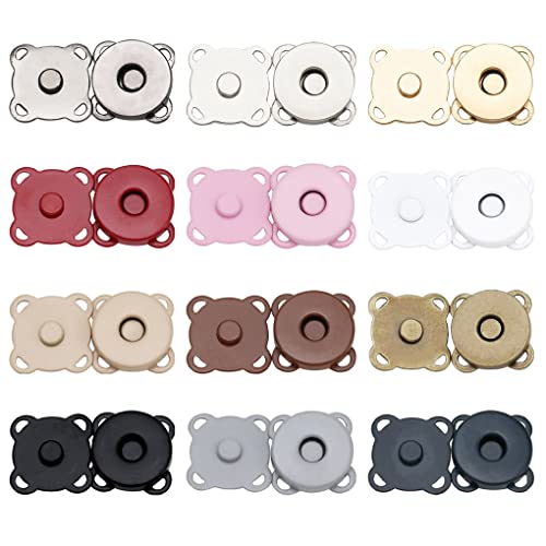 ACMEDE 24 Stück Magnetische Knopf Druckknöpfe Nähen Magnet Knopf Druckknopf Magnetverschluss Nähen Metall Magnetknopf 10mm Für Diy Nähen Handarbeiten Basteln Kleidung Tasche von ACMEDE