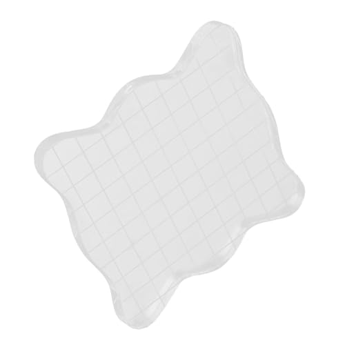 Clear Acrylstempelblockquadratische Form mit Einfachem Griff für Handwerksprojekte Hohe Übertragung von Acrylgitterpad 5 X 5 Cm (5 * 5cm) (7,5 * 7,5 cm) (10 * 10 cm) von ACOGEDO