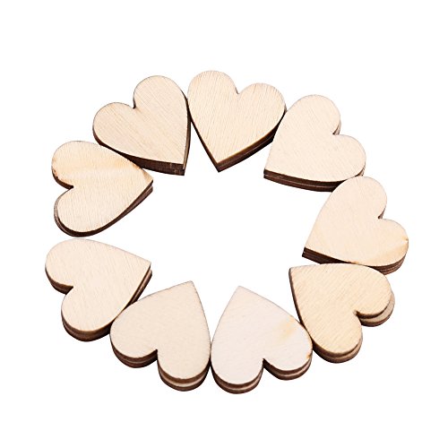 Love Heart Form Holzverzierung für Hochzeit (10 mm) (20MM) von ACOGEDO