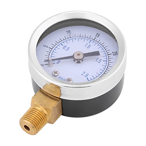 Präzises 0–30 Psi Mini-Hydraulik-Manometer mit Doppelskala – Kompaktes Zifferblattinstrument für Luft-Wasser-Öl-Kompressoren – Tragbares Manometer mit Robustem Metallgehäuse von ACOGEDO