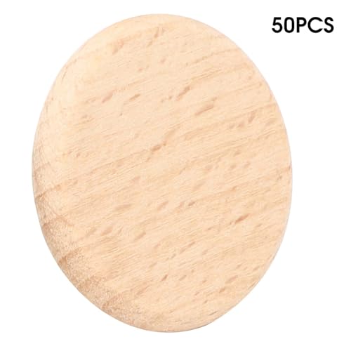 Premium -Qualitäts -Buchenholz -Holzscheiben für DIY -Projekte 50pcs 3,8 Cm Runde Holzchips Ideal Zum Handwerk von Malerei und Dekoration Zubehör (3,8 cm) von ACOGEDO