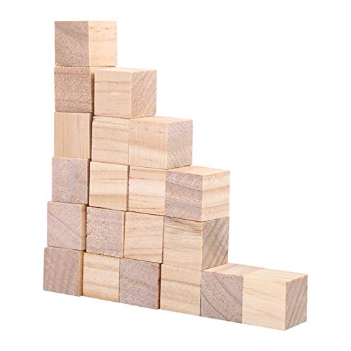 Vielseitige Natürliche Holzblöcke - 50 Stcs 10 Mm Quadratische Holzwürfel für DIY -Kunsthandwerk und Wohnkulturprojekte - Umweltfreundliche Glatte Oberfläche Ideal für Künstler und (10 mm (50 von ACOGEDO