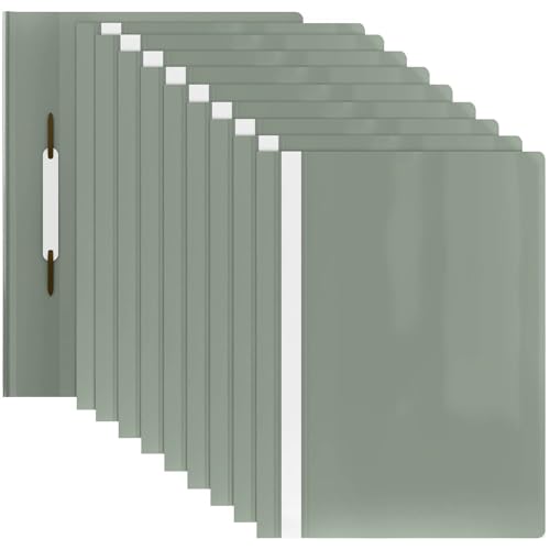 ACROPAQ - 10 x Schnellhefter A4 - Mit transparenter Vordertasche, Hefter A4 für bis zu 70 Seiten, Pastellblau, Professionelle und einfache Organisation - Plastik File Folder, Mappen von ACROPAQ