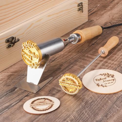 ACRSIKR Brandeisen für Holz, individuelles Burger-Logo, Metall, Prägestempel, handgefertigt, personalisierte Weihnachtsgeschenke für Mama, Papa von ACRSIKR