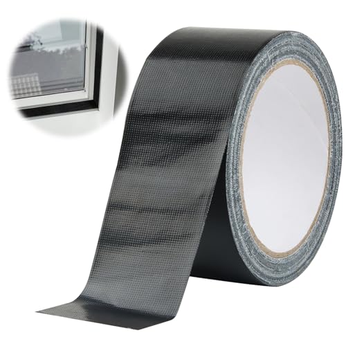 ACTOYS Panzertape Wasserfest, Universelles Gewebeklebeband, 20m*5cm Schwarz/Weiß/Grau, Dichtungsband für Türen Fenster, Reparaturband Wasserdicht, Winddichte Klebeband, Dichtungsband Selbstklebend von ACTOYS