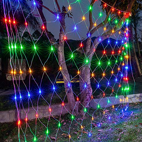 6 x 4m LED Lichternetz Lichtervorhang, 480 LEDs RGB Lichterketten Vorhang, 8 Modi Dimmbar Kupferdraht mit Stecker für Innen Party Schlafzimmer Innen Weihnachten Außen von ACXIN