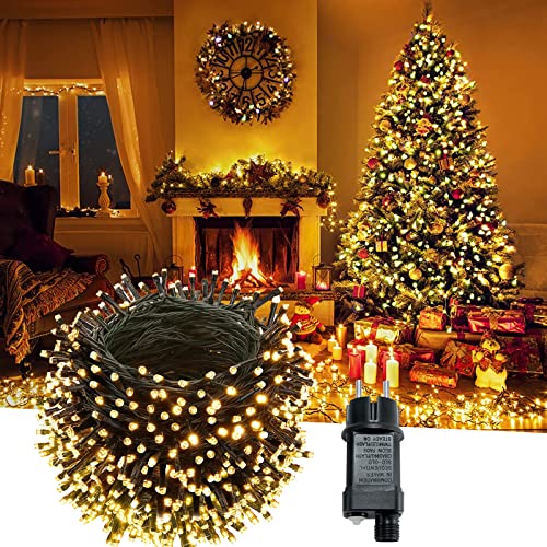 ACXIN LED Lichterkette, Lichterkettenvorhang Deko, Beleuchtung Leuchte, für Innen, Außen, Weihnachten, Party, Hochzeit, IP44 Wasserdicht (100M 1000LEDs, Warmweiß) von ACXIN