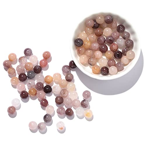 8mm 100pcs Violett Naturstein Perlen Edelstein Runde Spacer lose Perlen für Schmuck machen DIY Armband Semi Precious Perlen von ACYUNLEI