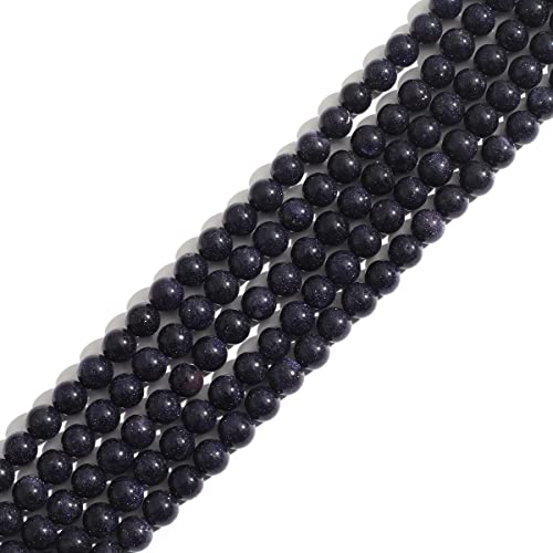 Naturstein 4mm BlueSand Runde Kristall Energie Stein Perlen lose Edelstein DIY glatte Perlen für Armband Halskette Ohrringe Schmuck machen von ACYUNLEI