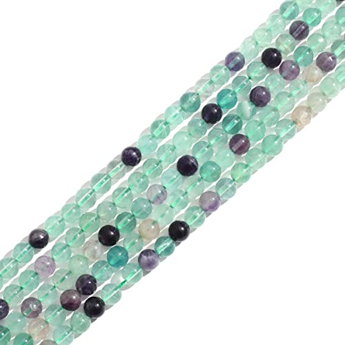 Naturstein 6mm Fluorit Runde Kristall Energie Stein Perlen lose Edelstein DIY glatte Perlen für Armband Halskette Ohrringe Schmuck machen von ACYUNLEI