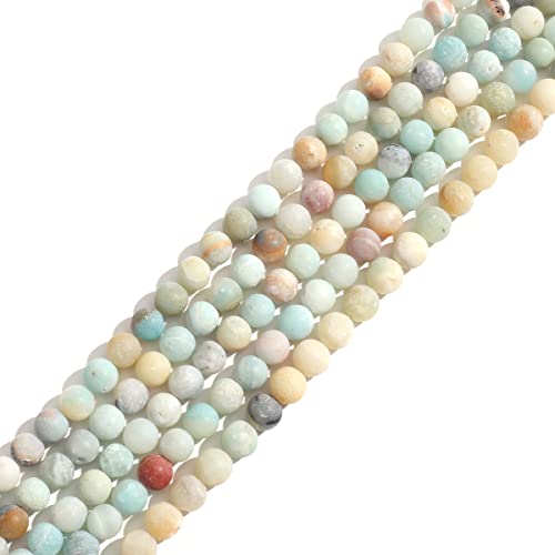 Naturstein 6mm Matte Amazonite Runde Kristall Energie Stein Perlen lose Edelstein DIY glatte Perlen für Armband Halskette Ohrringe Schmuck machen von ACYUNLEI