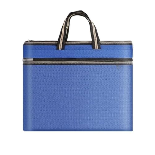 Waterproof Oxford Cloth File Bag Zipper Stationery Bag File Folder Storage Bag Stationery Storage Bag School Office Supplies Students Teachers Parents Staff Use Reusable Design Convenience(Blue) von AD-BCrbgen