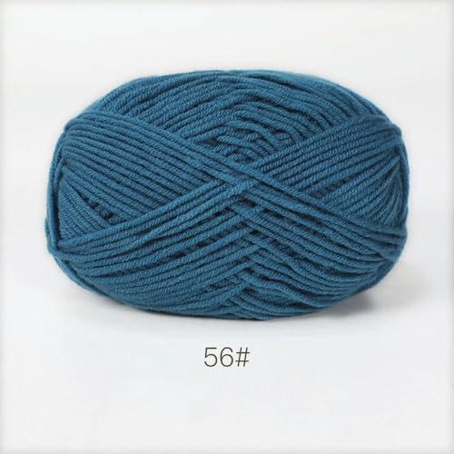 ADAOQIN 50 g/Set, weiches Milchbaumwollgarn für Häkelfäden zum Stricken, Wolle, DIY, Basteln, Pullover, Mützen, Babywolle, Handstricken von ADAOQIN