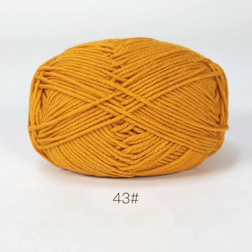 ADAOQIN 50 g/Set, weiches Milchbaumwollgarn für Häkelfäden zum Stricken, Wolle, DIY, Basteln, Pullover, Mützen, Babywolle, Handstricken von ADAOQIN