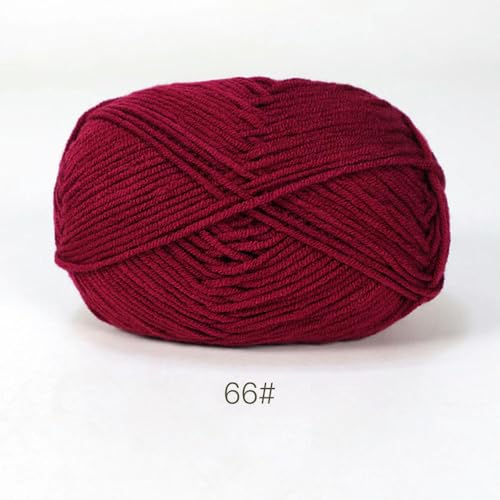 ADAOQIN 50 g/Set, weiches Milchbaumwollgarn für Häkelfäden zum Stricken, Wolle, DIY, Basteln, Pullover, Mützen, Babywolle, Handstricken von ADAOQIN