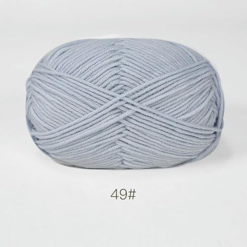 ADAOQIN 50 g/Set, weiches Milchbaumwollgarn für Häkelfäden zum Stricken, Wolle, DIY, Basteln, Pullover, Mützen, Babywolle, Handstricken von ADAOQIN