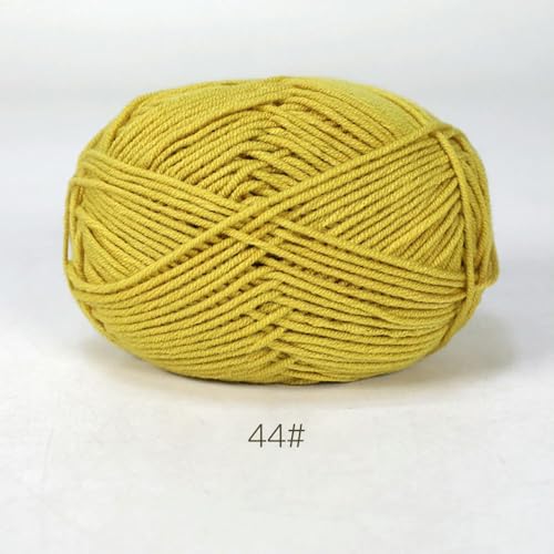 ADAOQIN 50 g/Set, weiches Milchbaumwollgarn für Häkelfäden zum Stricken, Wolle, DIY, Basteln, Pullover, Mützen, Babywolle, Handstricken von ADAOQIN