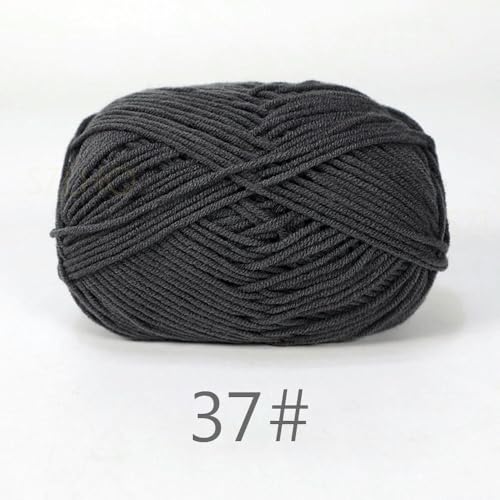 ADAOQIN 50 g/Set, weiches Milchbaumwollgarn für Häkelfäden zum Stricken, Wolle, DIY, Basteln, Pullover, Mützen, Babywolle, Handstricken von ADAOQIN