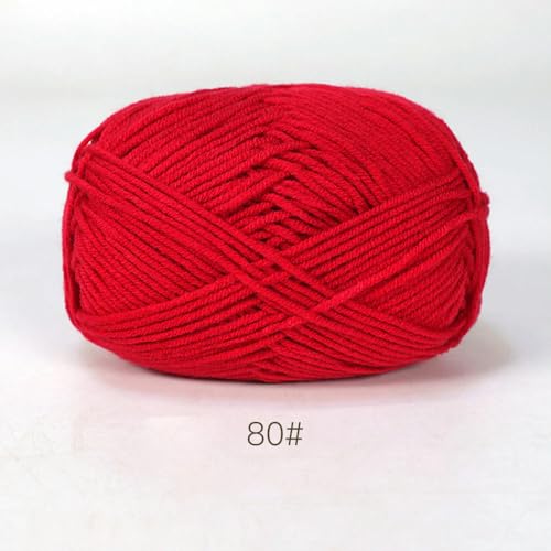 ADAOQIN 50 g/Set, weiches Milchbaumwollgarn für Häkelfäden zum Stricken, Wolle, DIY, Basteln, Pullover, Mützen, Babywolle, Handstricken von ADAOQIN