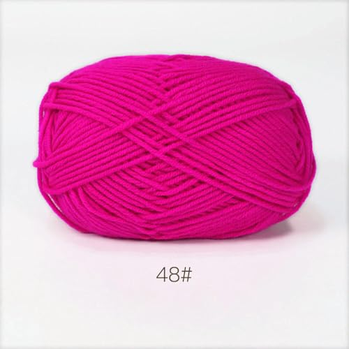 ADAOQIN 50 g/Set, weiches Milchbaumwollgarn für Häkelfäden zum Stricken, Wolle, DIY, Basteln, Pullover, Mützen, Babywolle, Handstricken von ADAOQIN