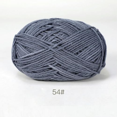 ADAOQIN 50 g/Set, weiches Milchbaumwollgarn für Häkelfäden zum Stricken, Wolle, DIY, Basteln, Pullover, Mützen, Babywolle, Handstricken von ADAOQIN