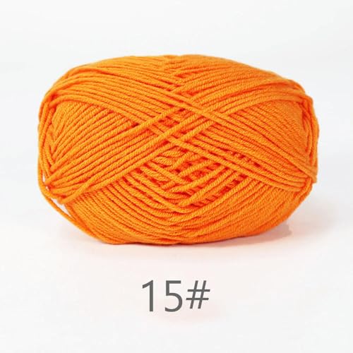 ADAOQIN 50 g/Set, weiches Milchbaumwollgarn für Häkelfäden zum Stricken, Wolle, DIY, Basteln, Pullover, Mützen, Babywolle, Handstricken von ADAOQIN